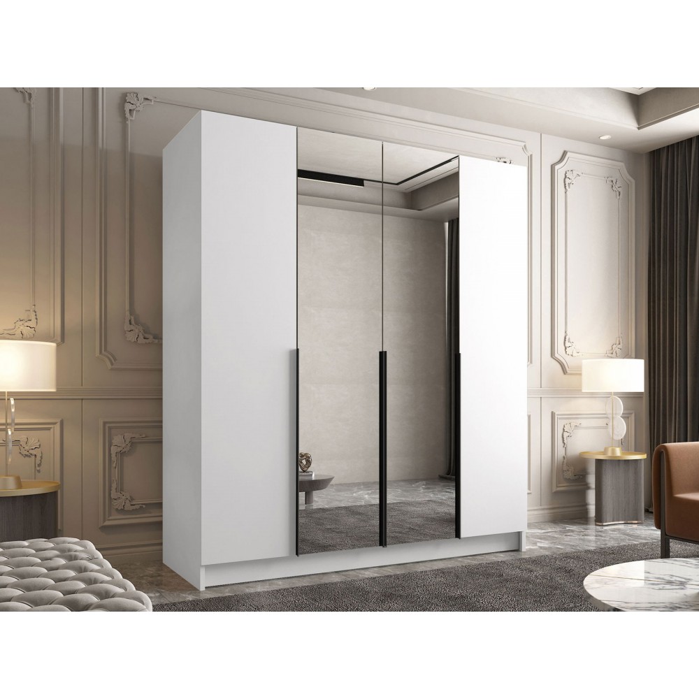 Ντουλάπα Santi II Τετράφυλλη-Leuko-Mauro