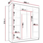 Ντουλάπα Santi II Τετράφυλλη-Leuko-Mauro