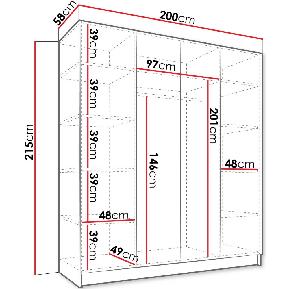 Ντουλάπα Santi II Τετράφυλλη-Mauro-Xriso