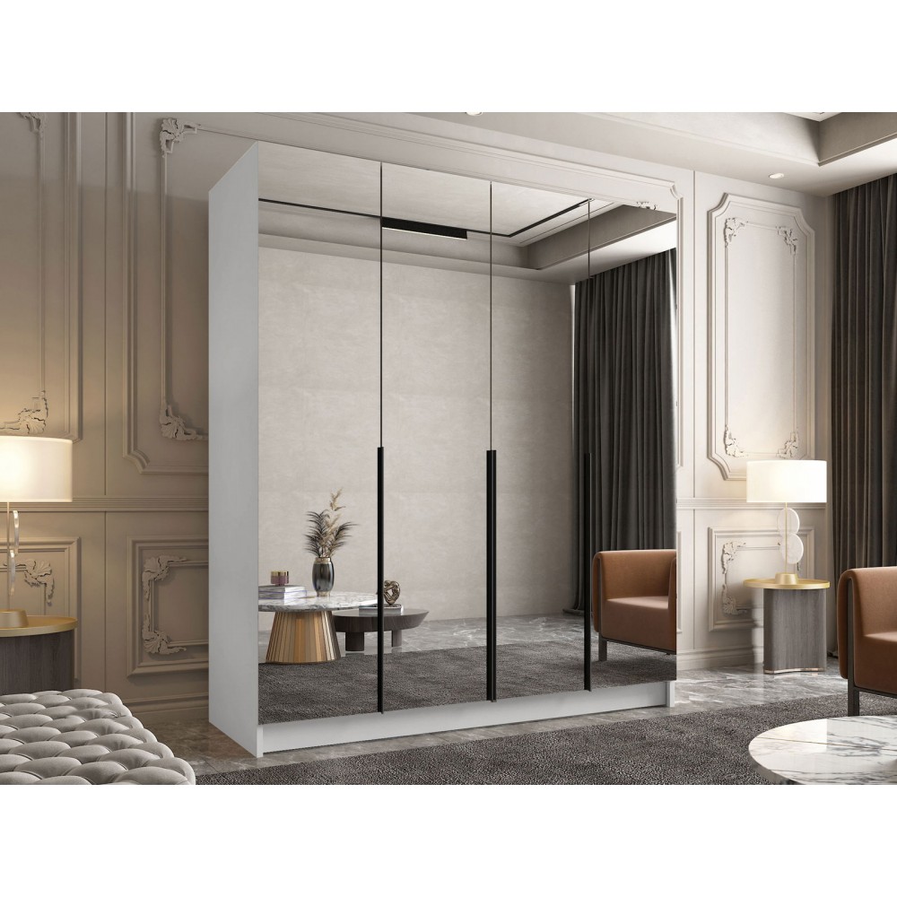 Ντουλάπα Santi III Τετράφυλλη-Leuko-Mauro