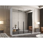 Ντουλάπα Santi III Τετράφυλλη-Leuko-Mauro