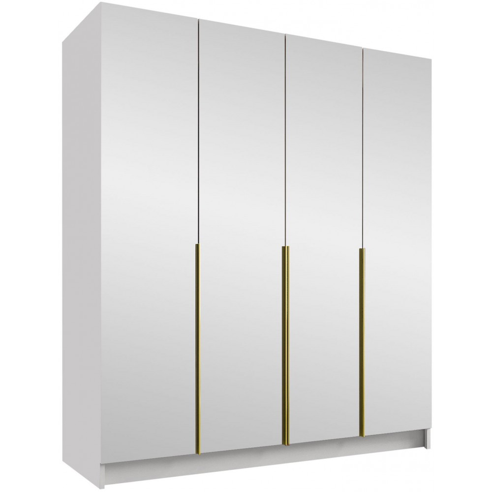 Ντουλάπα Santi III Τετράφυλλη-Leuko-Xriso