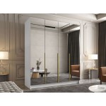 Ντουλάπα Santi III Τετράφυλλη-Gkri-Xryso