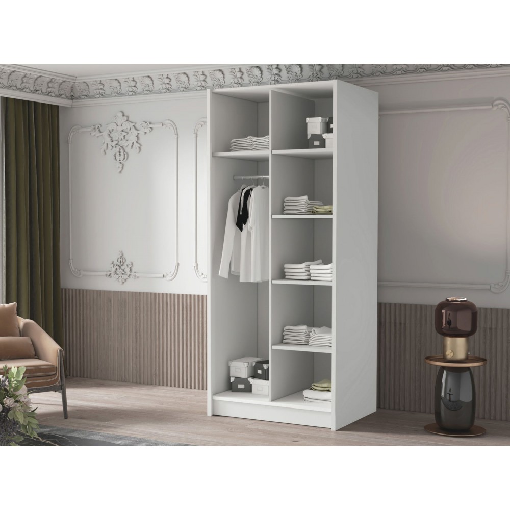 Ντουλάπα Bono Δύφυλλη-Leuko-Xriso