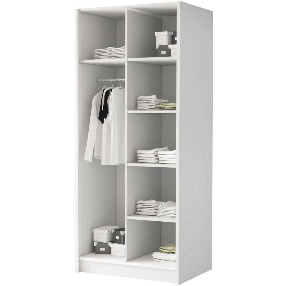 Ντουλάπα Bono Δύφυλλη-Leuko-Mauro