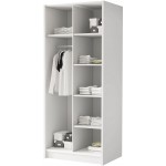 Ντουλάπα Bono Δύφυλλη-Leuko-Mauro