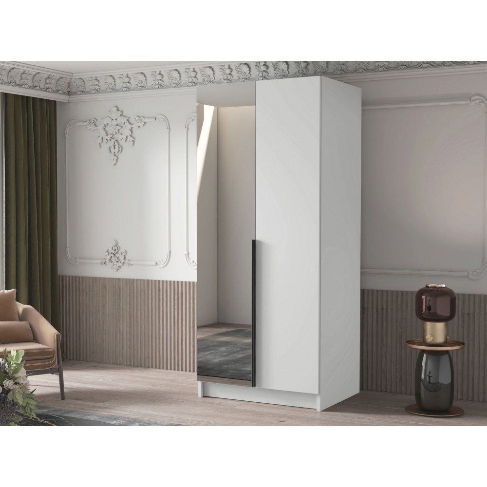 Ντουλάπα Bono II Δίφυλλη-Leuko-Mauro