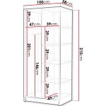 Ντουλάπα Bono II Δίφυλλη-Leuko-Mauro