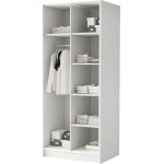 Ντουλάπα Bono II Δίφυλλη-Leuko-Mauro