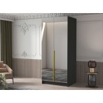 Ντουλάπα Bono III Δίφυλλη-Gkri-Xryso