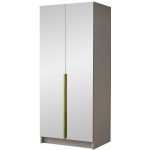 Ντουλάπα Bono III Δίφυλλη-Gkri-Xryso