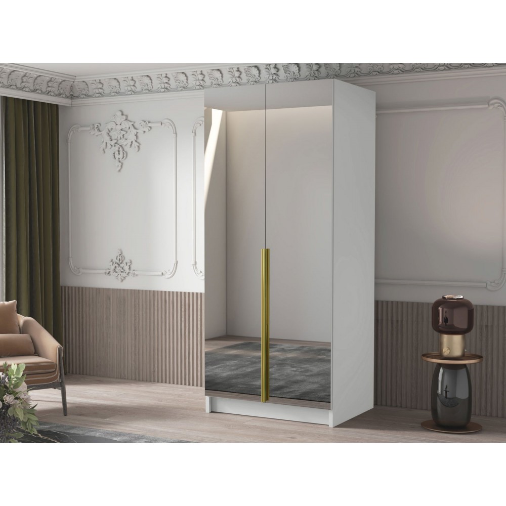 Ντουλάπα Bono III Δίφυλλη-Leuko-Xriso