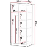 Ντουλάπα Bono III Δίφυλλη-Leuko-Xriso