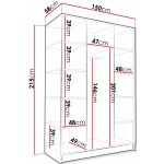 Ντουλάπα Calia II Τρίφυλλη-Gkri-Mauro