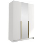 Ντουλάπα Calia II Τρίφυλλη-Leuko-Xriso