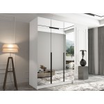 Ντουλάπα Calia III Τρίφυλλη-Leuko-Mauro