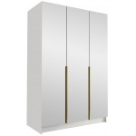 Ντουλάπα Calia III Τρίφυλλη-Leuko-Xriso