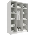 Ντουλάπα Calia III Τρίφυλλη-Leuko-Xriso