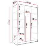 Ντουλάπα Calia III Τρίφυλλη-Mauro