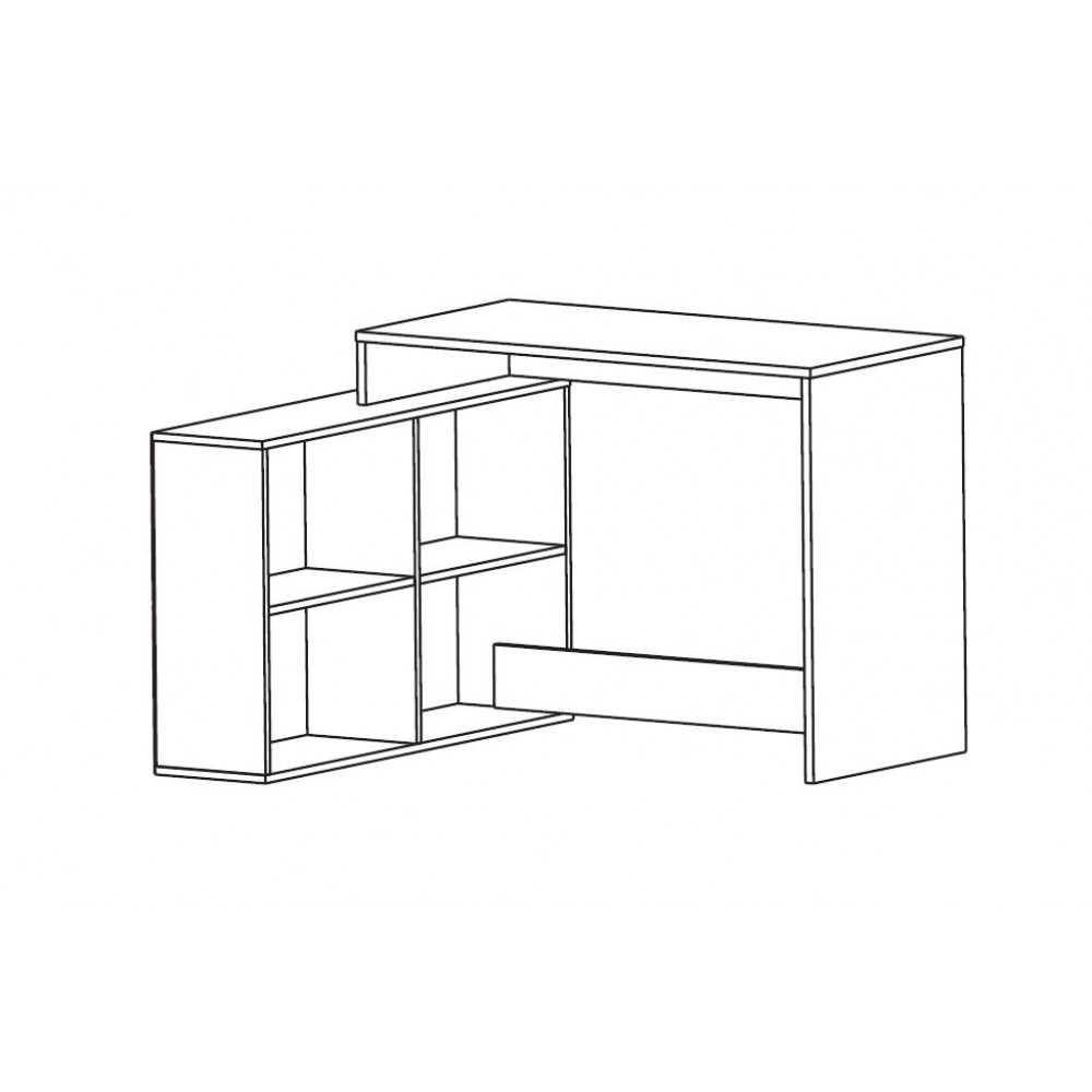 Γραφείο Angle-Λευκό