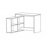 Γραφείο Angle-Λευκό