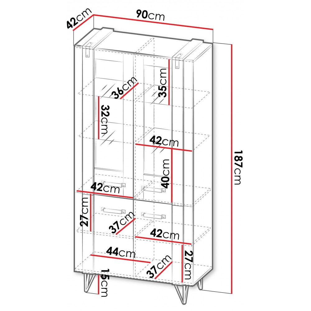 Βιτρίνα Lofter με LED φωτισμό