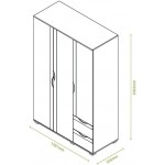Ντουλάπα Alegria 128x56x200