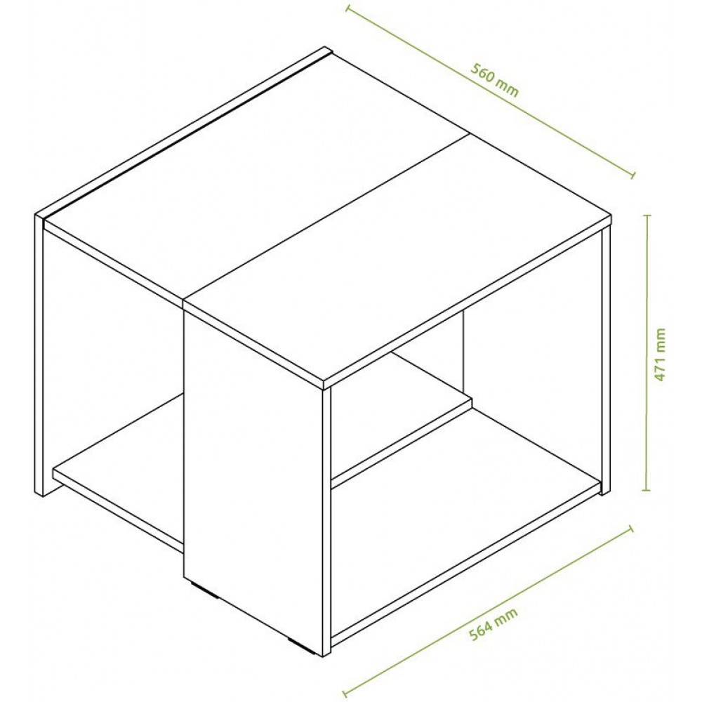 Βοηθητικό τραπεζάκι Alegria 57x56x47