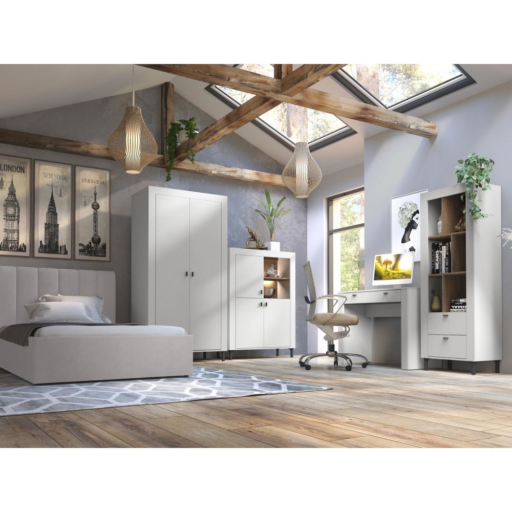 Ντουλάπα Mossa Δίφυλλη-Leuko