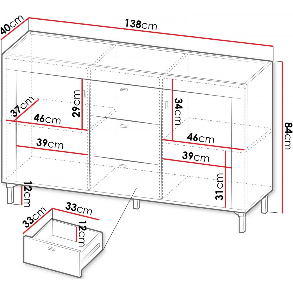 Μπουφές Mossa plus-Leuko