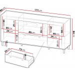 Μπουφές Mossa long plus -Leuko