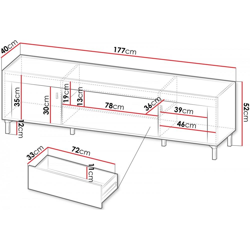 Έπιπλο τηλεόρασης Mossa-Mauro