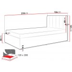 Επενδυμένο Kρεβάτι Mossa-Mpez-120 x 200
