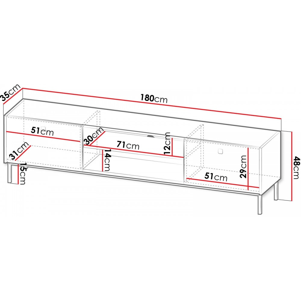 Έπιπλο τηλεόρασης Nutero-Leuko