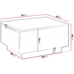 Τραπεζάκι σαλονιού Moon-Leuko Marmaro-90 x 60 εκ.