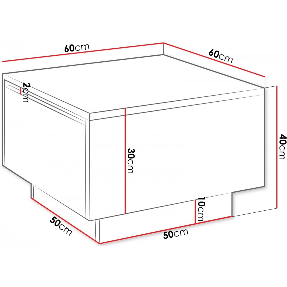Τραπεζάκι σαλονιού Moon-Mauro Marmaro-60 x 60