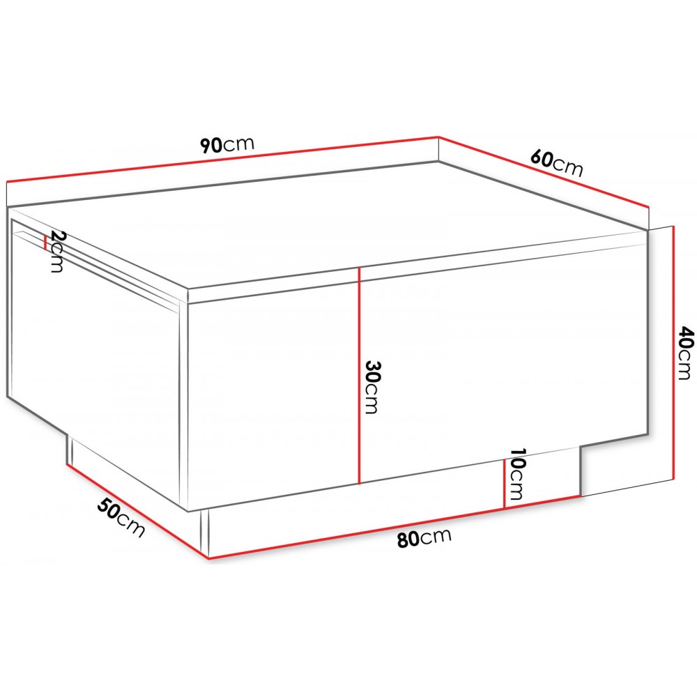 Τραπεζάκι σαλονιού Moon-Mauro Marmaro-90 x 60 εκ.