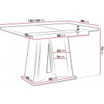 Τραπέζι Doha επεκτεινόμενο I-leuko marmaro -leuko gualistero