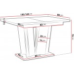 Τραπέζι Doha επεκτεινόμενο ΙΙ-leuko gualistero - concrete