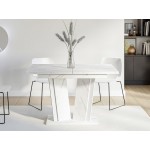 Τραπέζι Doha επεκτεινόμενο ΙΙ-leuko marmaro -leuko gualistero