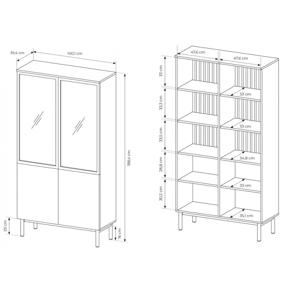 Βιτρίνα Equinox ψηλή