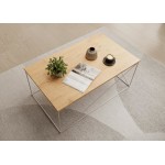 Τραπεζάκι σαλονιού Dente-Leuko - Kafe Skouro 100x60x43