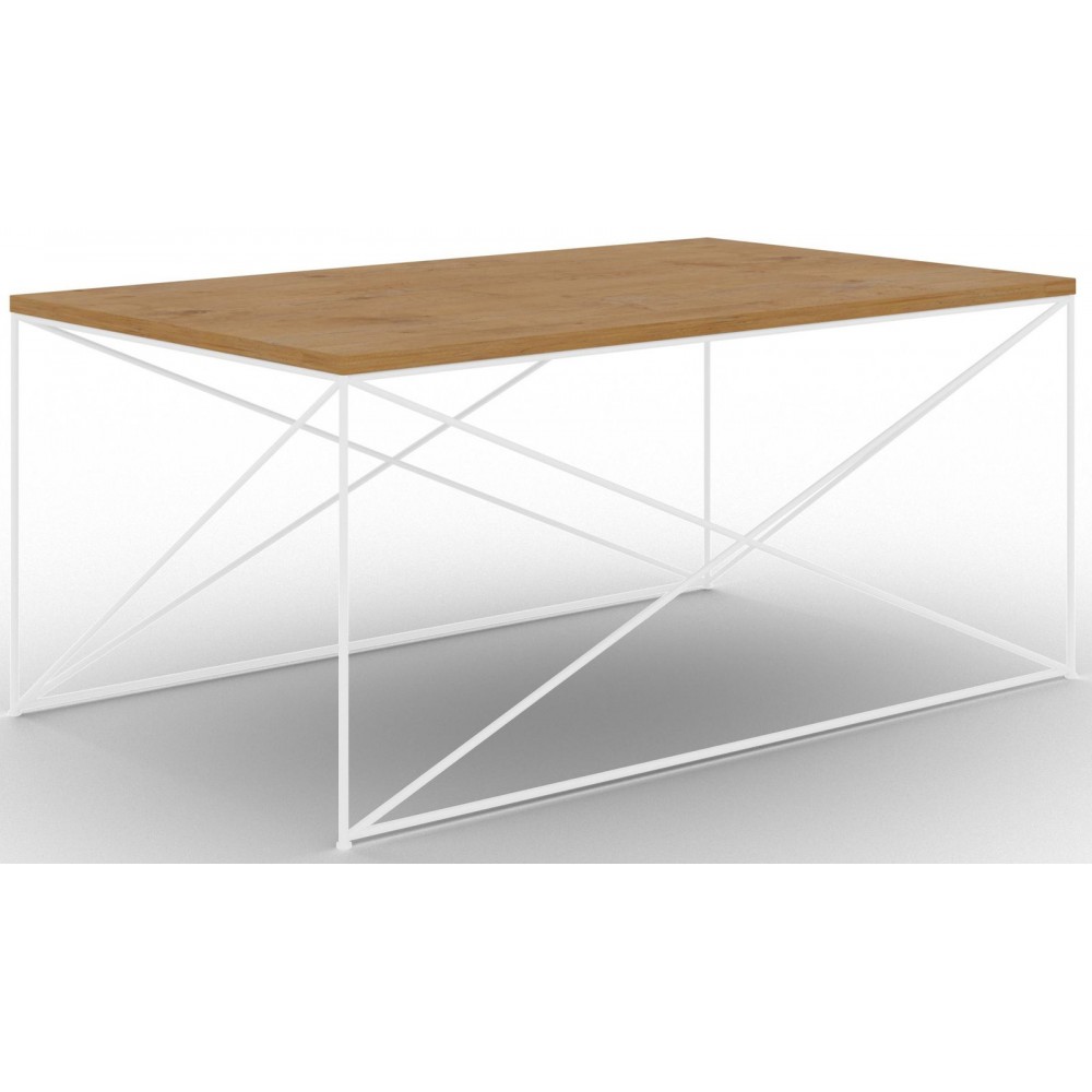 Τραπεζάκι σαλονιού Dente-Leuko - Kafe Skouro 100x60x43