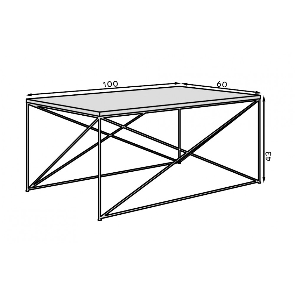 Τραπεζάκι σαλονιού Dente 100x60x43