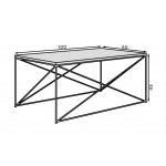 Τραπεζάκι σαλονιού Dente 100x60x43