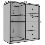 Συρταριέρα Liva 80x40x87