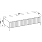 Έπιπλο τηλεόρασης Ohana I Plus-Kafe