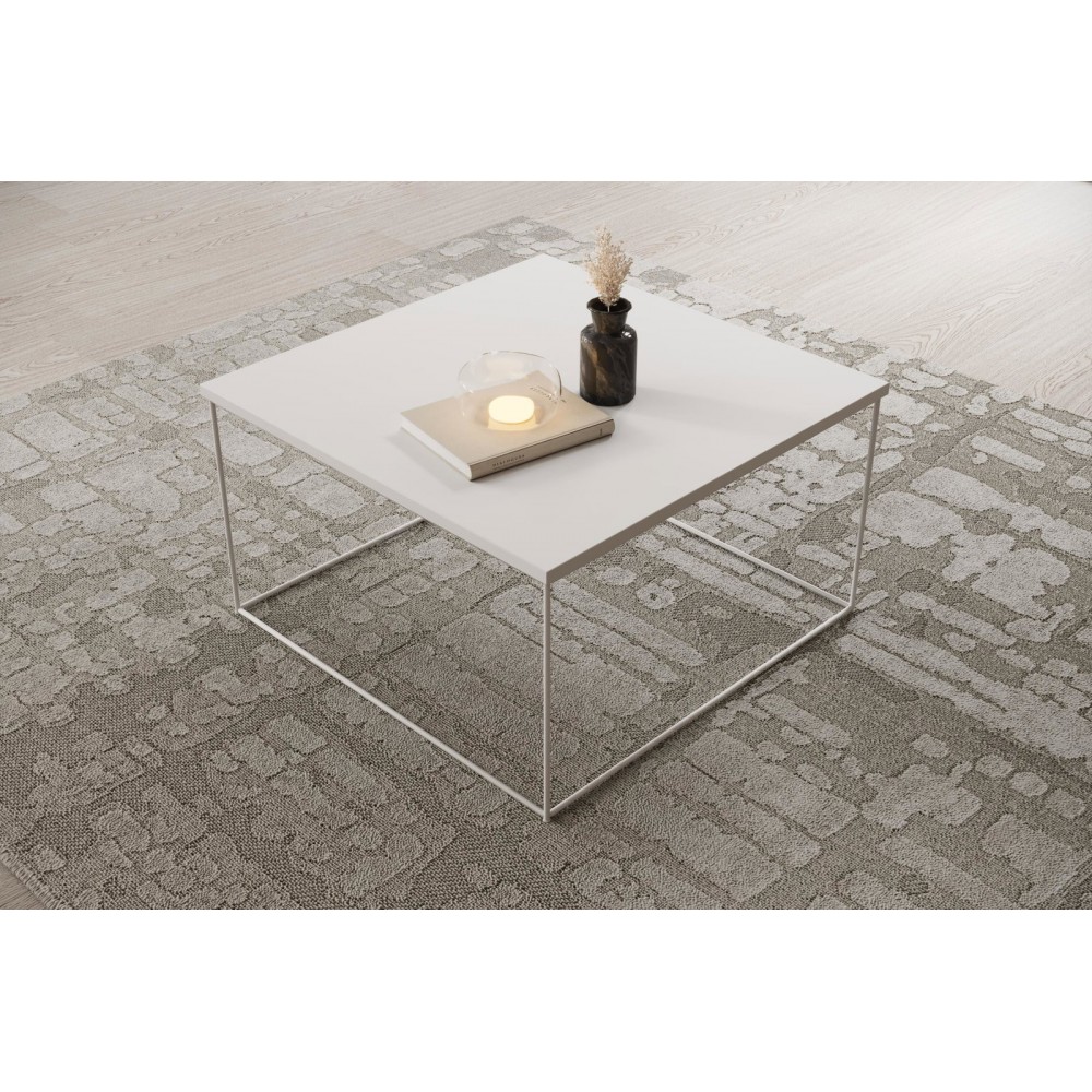 Τραπεζάκι σαλονιού Nori-Leuko - Mat 65x65x37