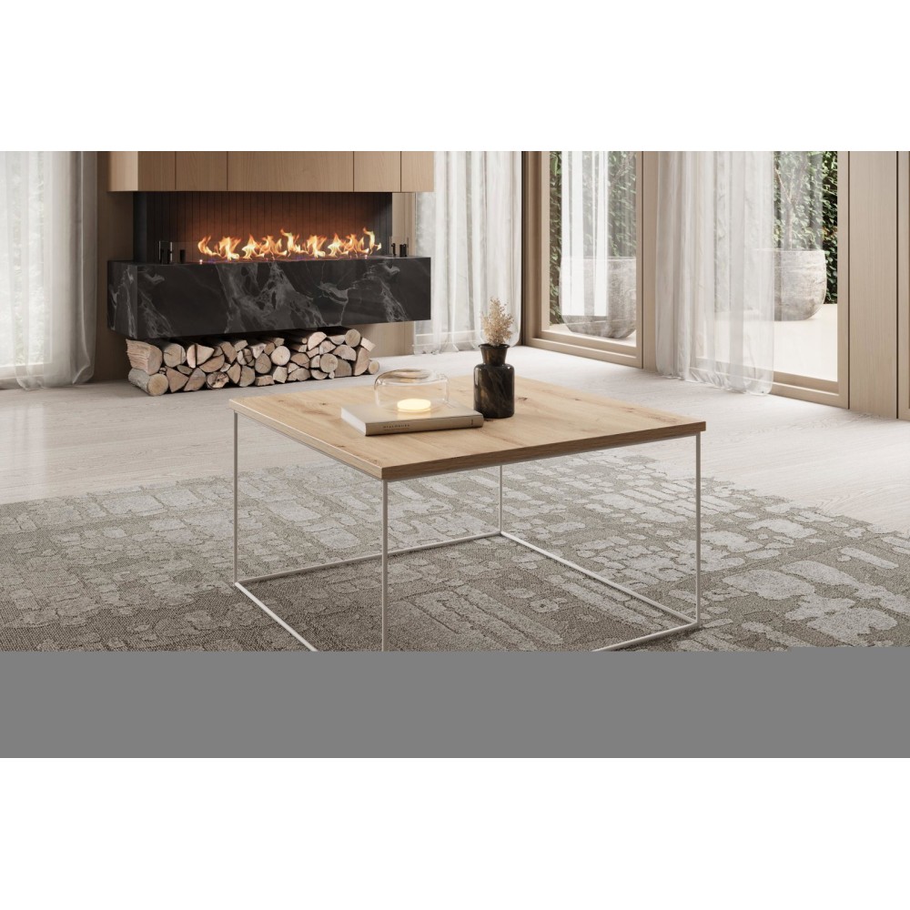 Τραπεζάκι σαλονιού Nori-Leuko-Kafe 65x65x37