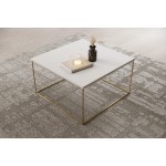 Τραπεζάκι σαλονιού Nori-Xruso - Leuko gualistero 65x65x37